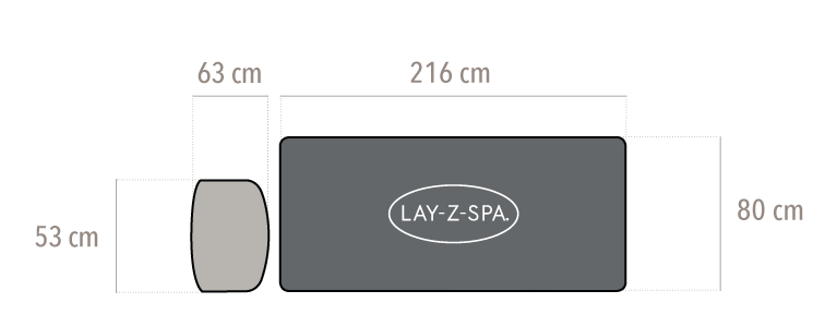 dimensions du spa santorini
