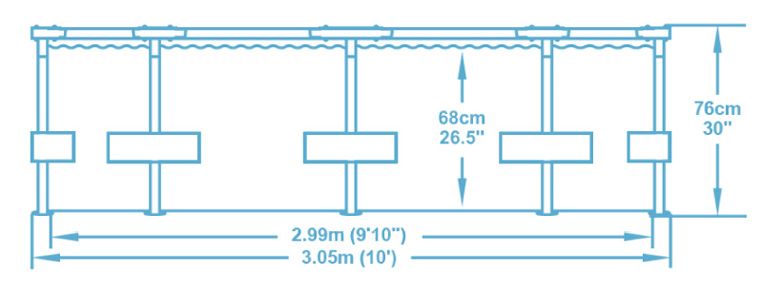Dimensions piscine steel pro 3.05 x 0.76 m